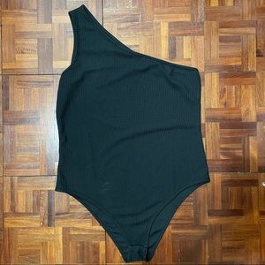 NWOT Black One-Arm Body Suit